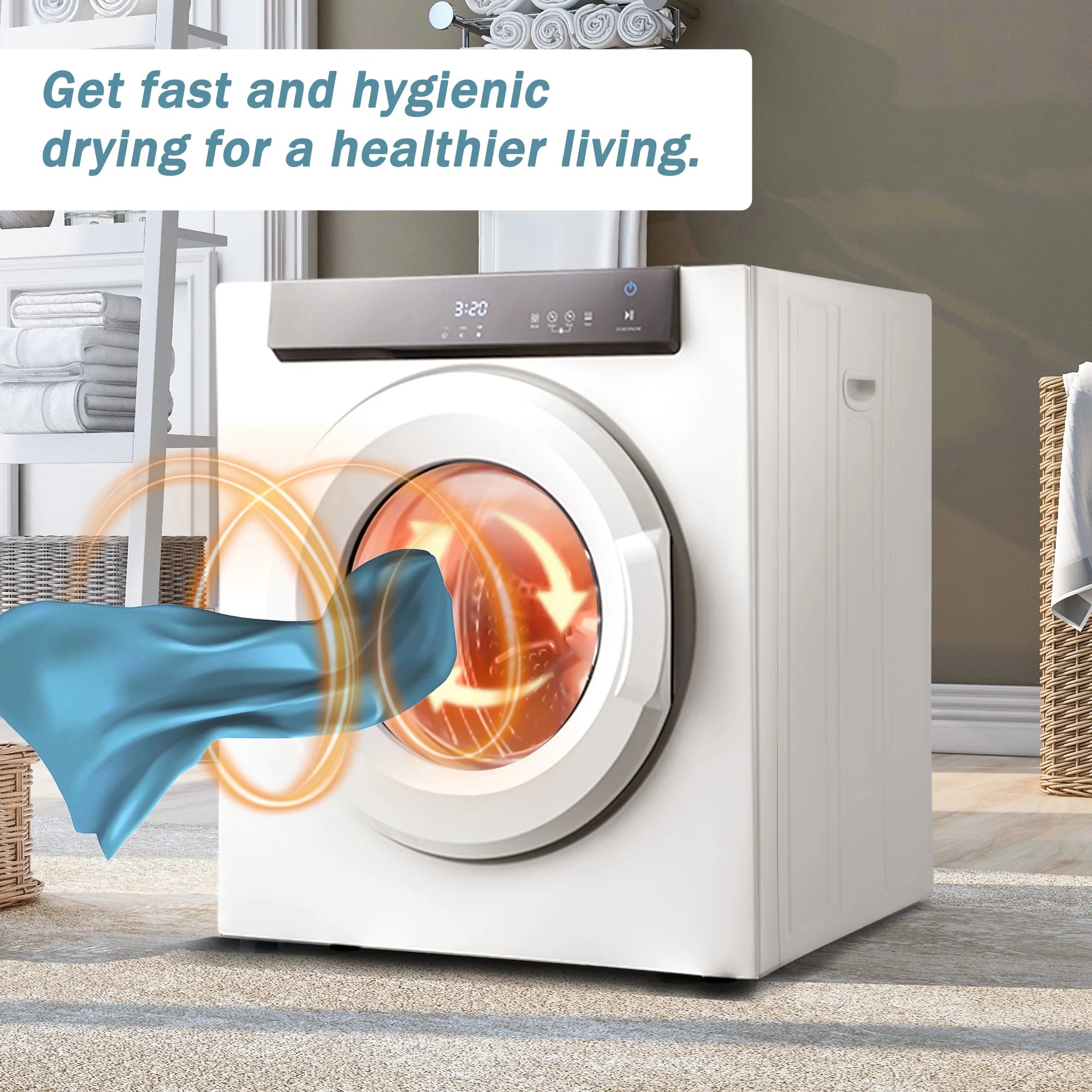Electric Portable Clothes Dryer with Stainless Steel Tub S98986