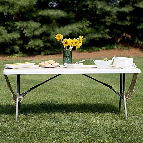 White Plastic 6ft Folding Table B137