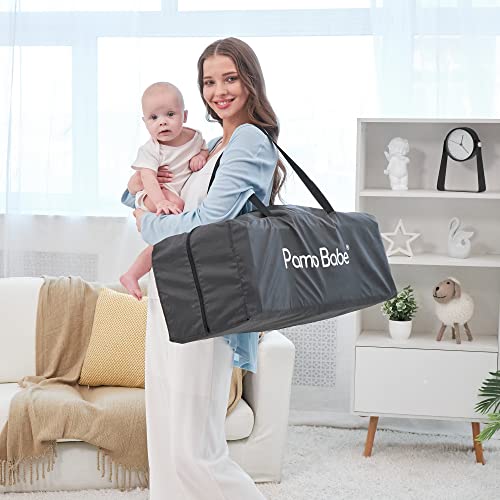 Grey Foldable Playpen with Bassinet, Mattress, Changing Table G505114