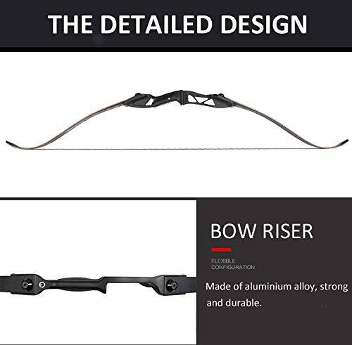 Black Metal Riser Takedown Recurve Bow T11807