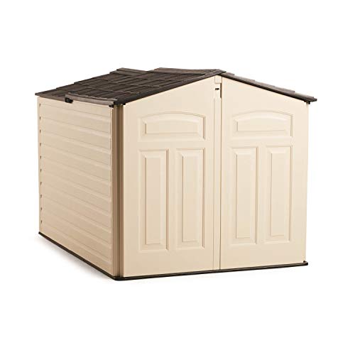 Beige/Brown 5 x 6.5 Ft Resin Outdoor Storage Shed L977