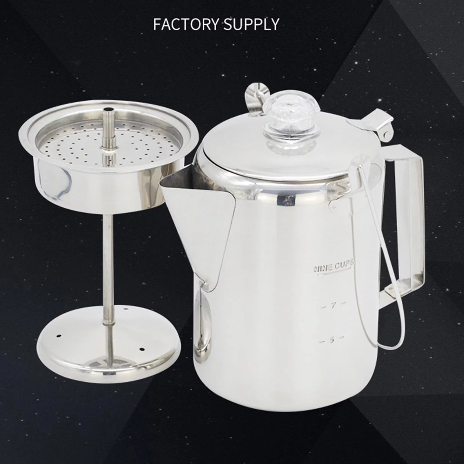 Stainless Steel 9 Cup Coffee Percolator W86287