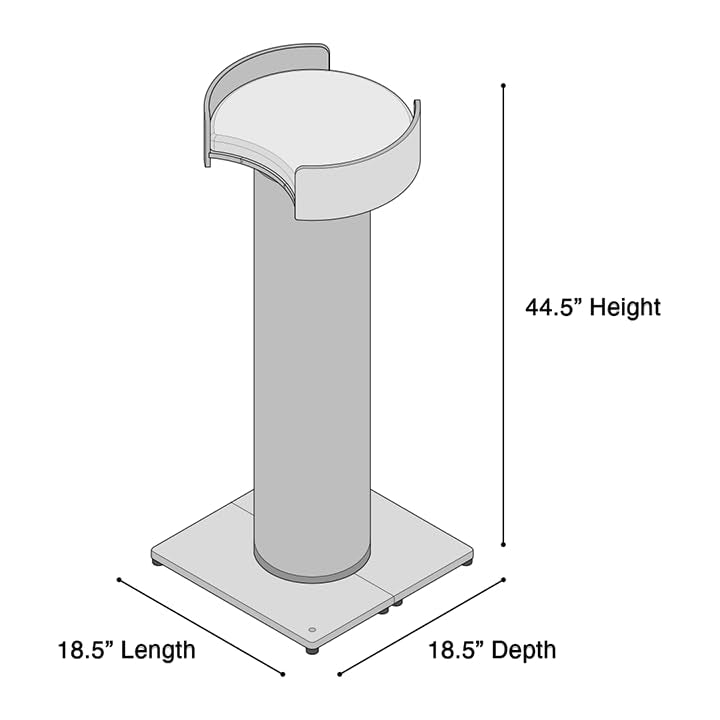 Giant Scratching Tower with Perch, 44.5" Height with Replaceable Sisal and Removable Bed X370
