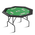 Octagon Poker Table with Metal Legs and 8 Cup Holders A186986
