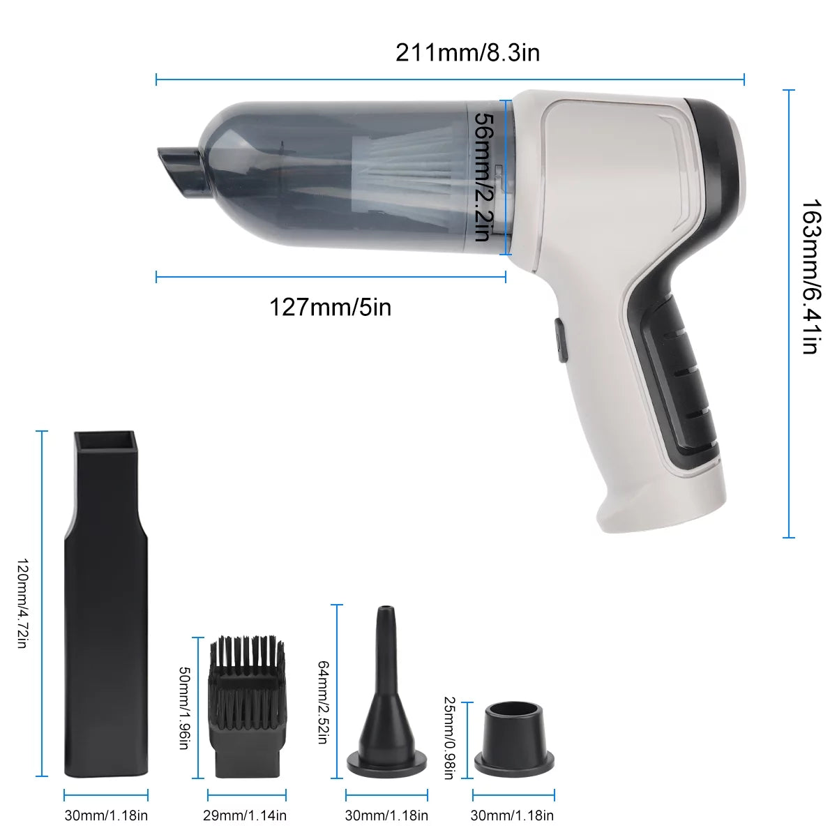 4 In 1 Handheld Wireless Car Vacuum Cleaner 9000Pa Strong Suction Mini Cleaner U558224