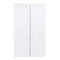 White MDF Wood Sliding Closet Door C443