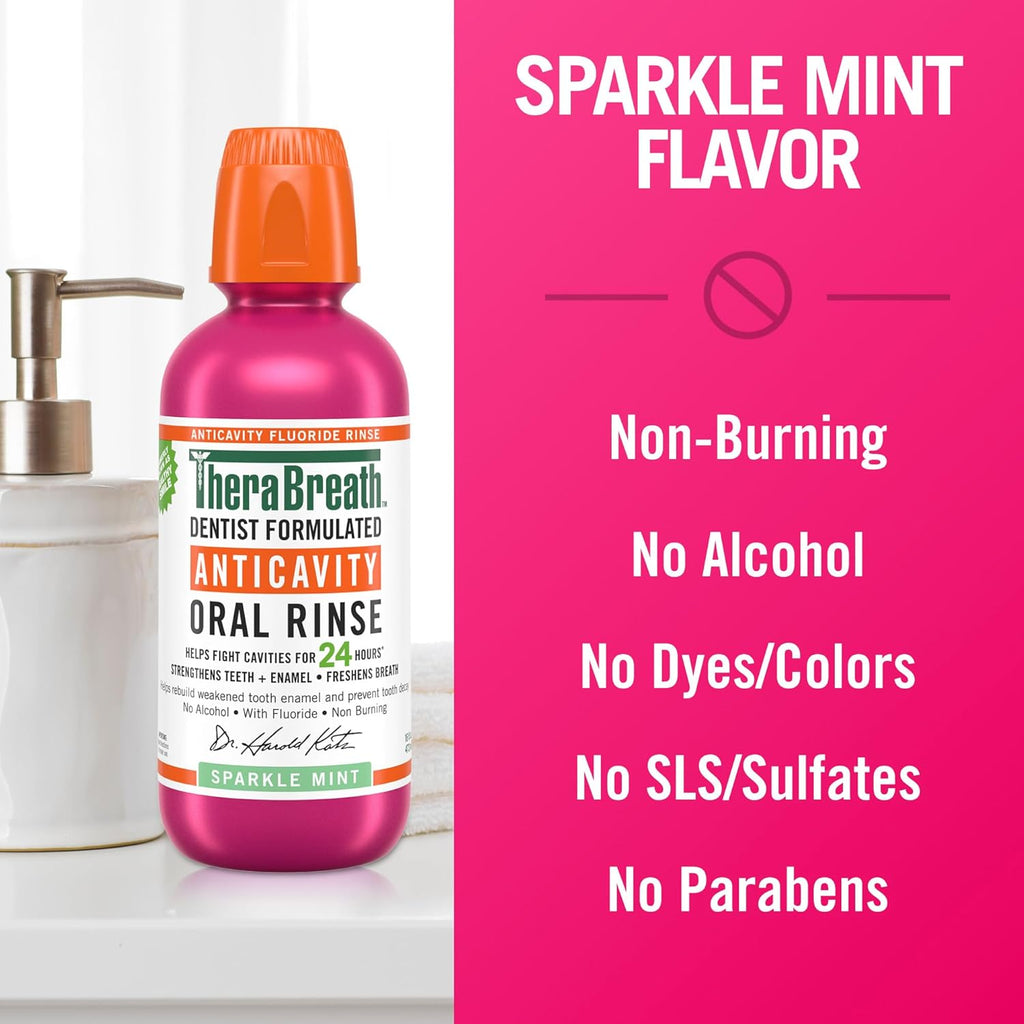 Sparkle Mint Anticavity Fluoride Mouthwash, 16 Fl Oz (2-Pack) J4226