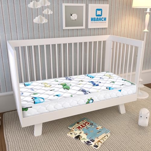 52" x 27.6" x 5" 100% Knitted Fabric Crib Mattress W304097