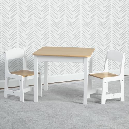 Grey 3 Piece Kids Wood Table and Chair Set D62815