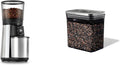 Silver Steel Conical Burr Coffee Grinder, 1.7 Qt Container C135572