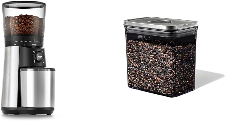 Silver Steel Conical Burr Coffee Grinder, 1.7 Qt Container C135572