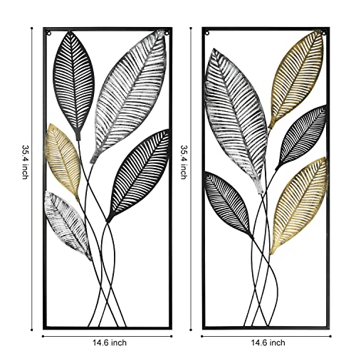 Metal Wall Decor Set of 2, 14" W x 35" H I13375