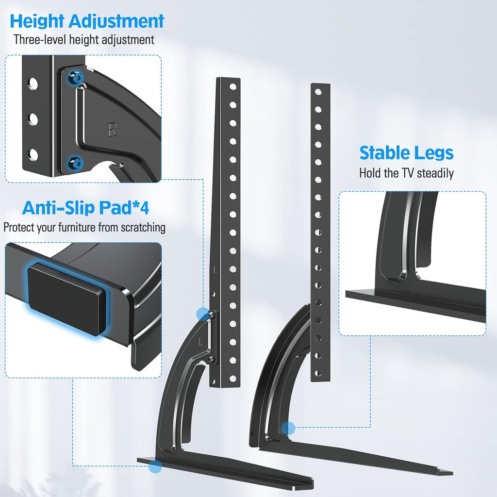 Universal Table Top TV Stand for 27-55 Inch LCD LED Flat Screen TVs, VESA 800x400mm, Holds up to 88lbs N2806