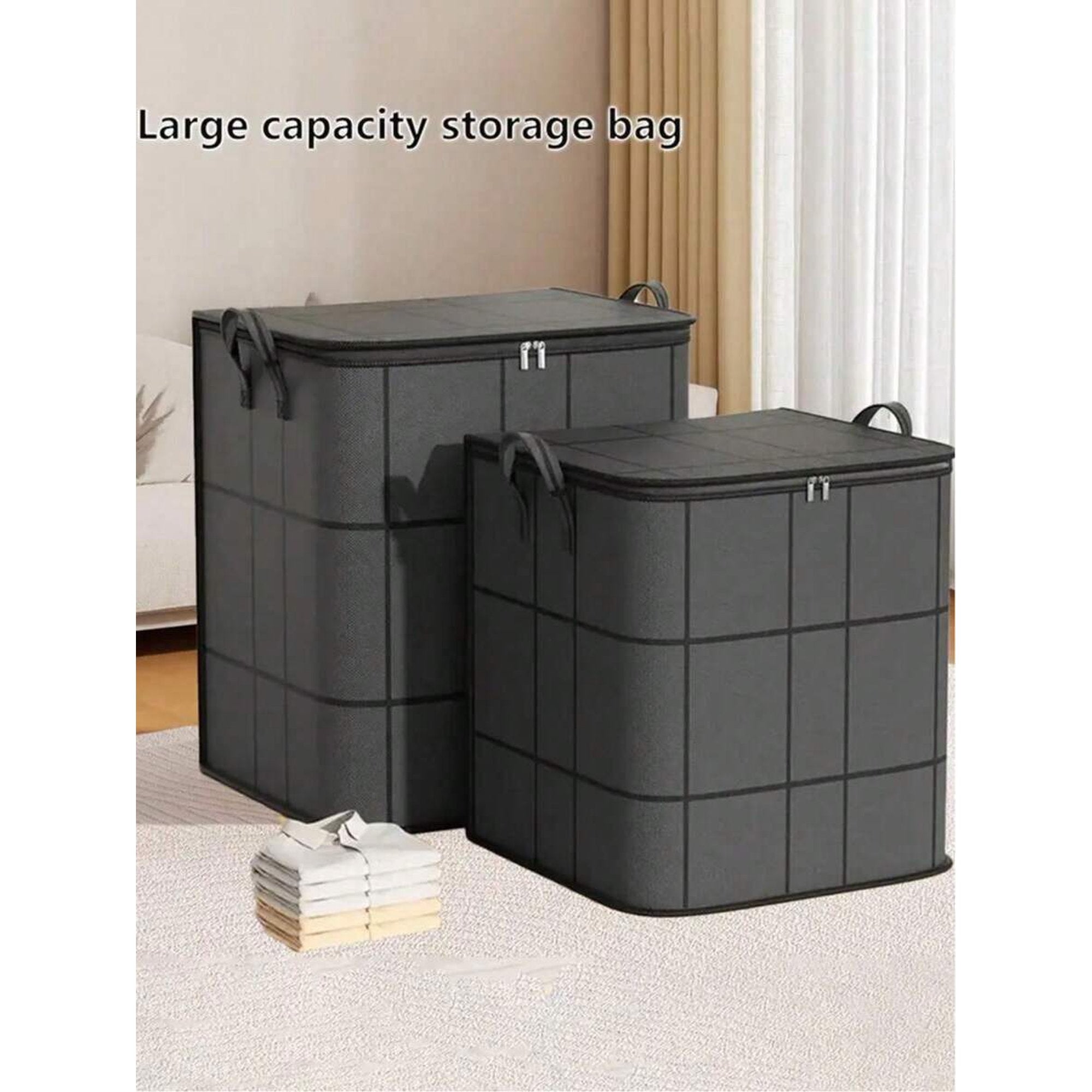 Black Thickened Foldable Storage Bag F1276