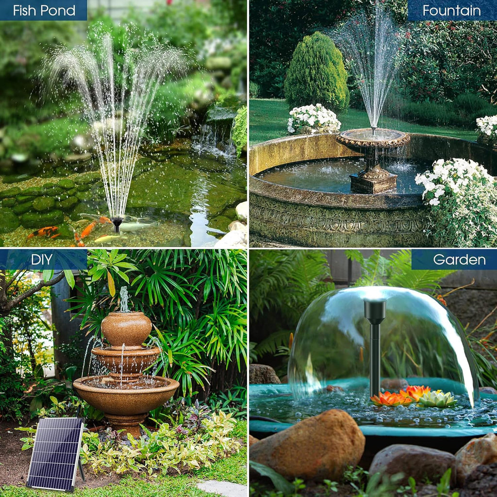 12 Watt Solar Fountain Pump Kit with PVC Tubing S6458