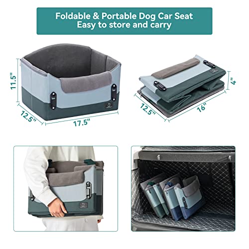 30 Inch Dog Booster Seat with 2 Safety Leashes and Detachable Inner W660