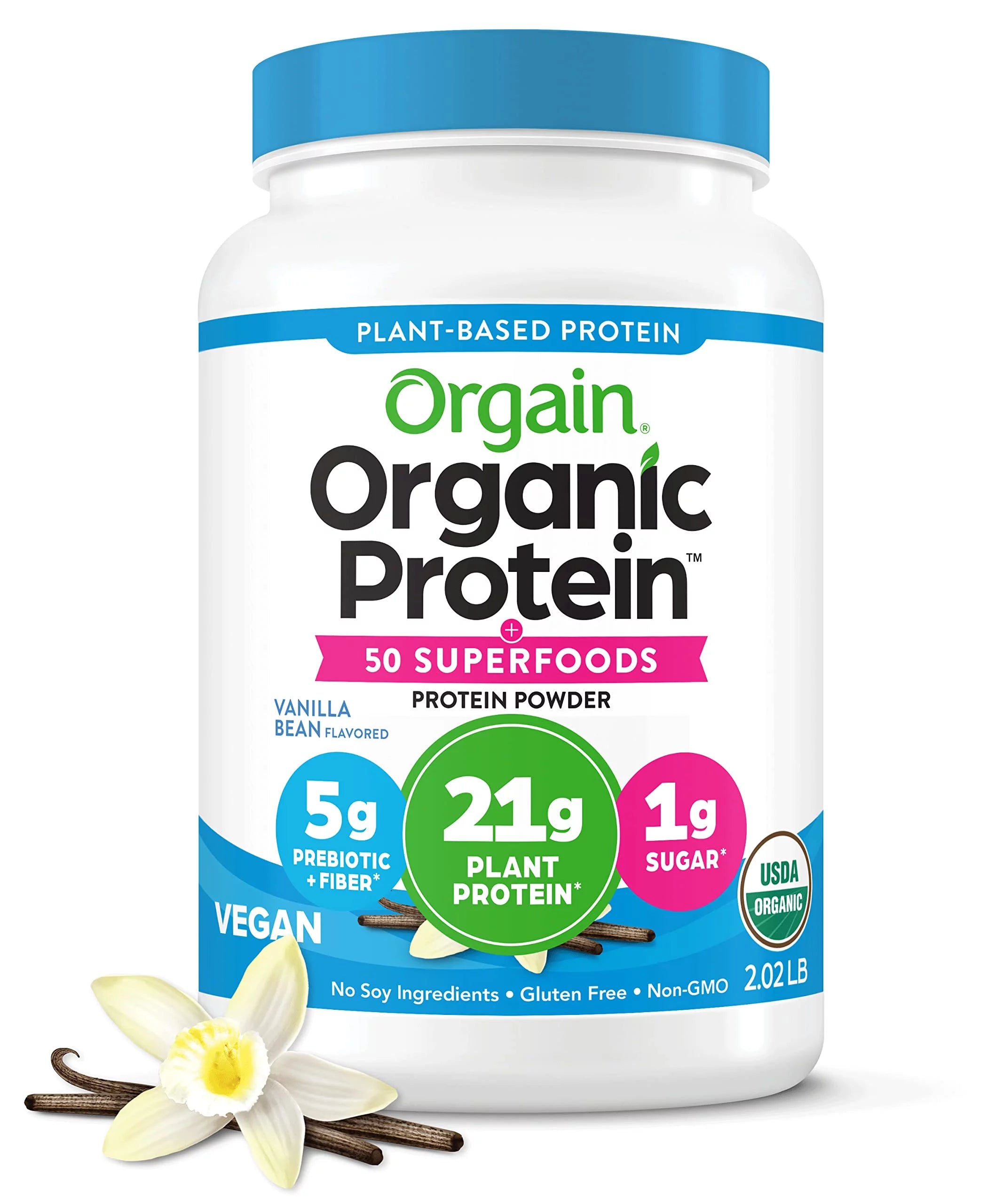Vanilla Bean 21g Plant Based Protein Powder 2.02lb A20150
