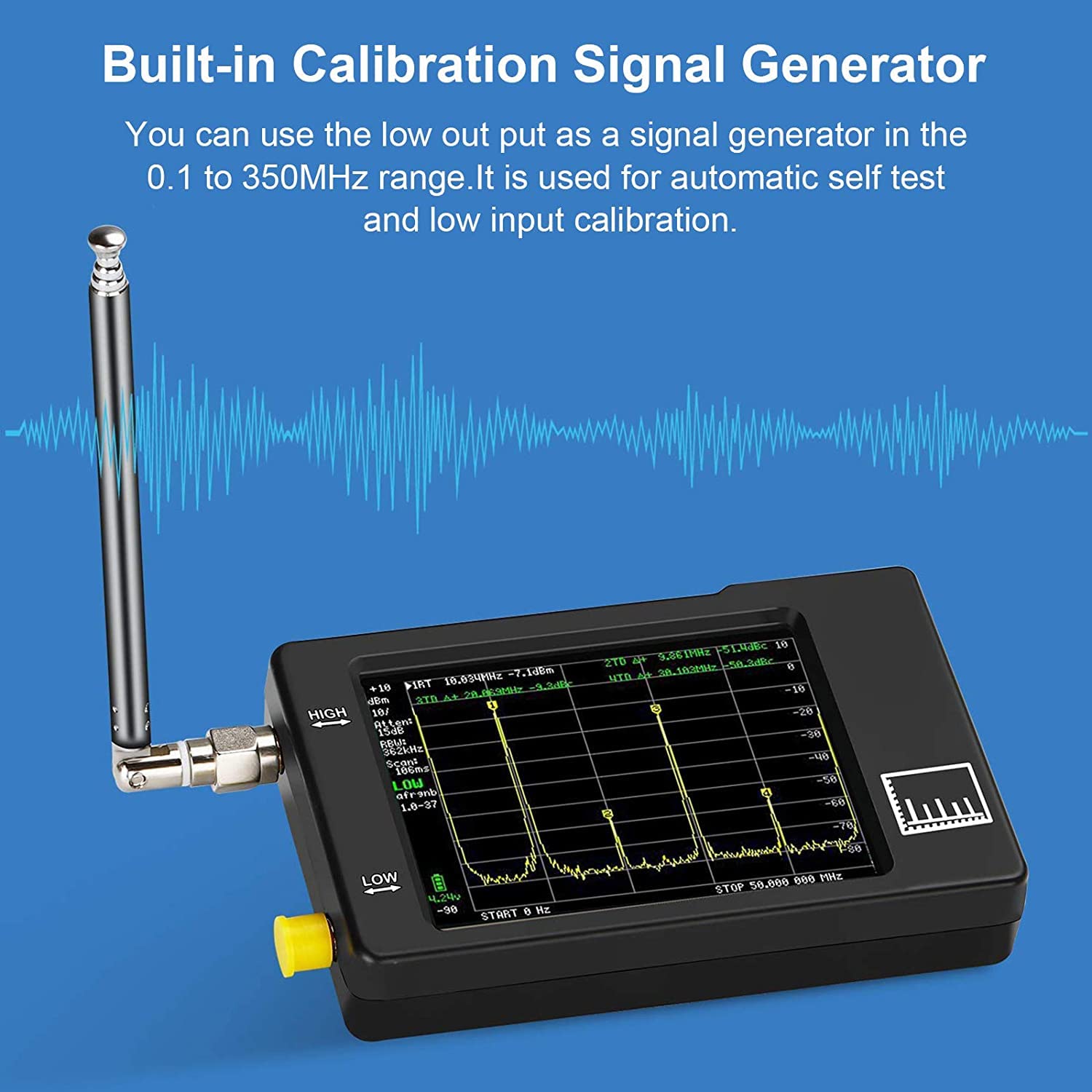 2.8inch Touchscreen 100KHz-960MHz Spectrum Analyzer N7673