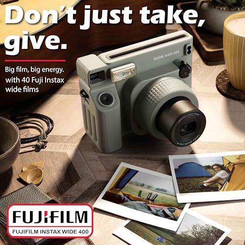 Sage Green Instant Film Camera with 40 Sheets and Carrying Case P9371