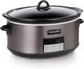 8 Quart Programmable Slow Cooker with Digital Countdown Timer, Black Stainless Steel X91946