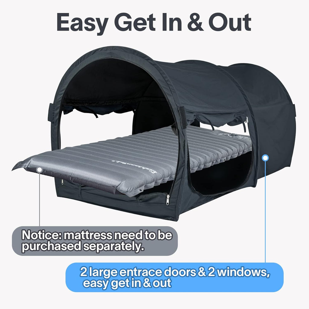 Grey Pop Up Portable One Person Bed Tents 75”x28”x31”H D86754