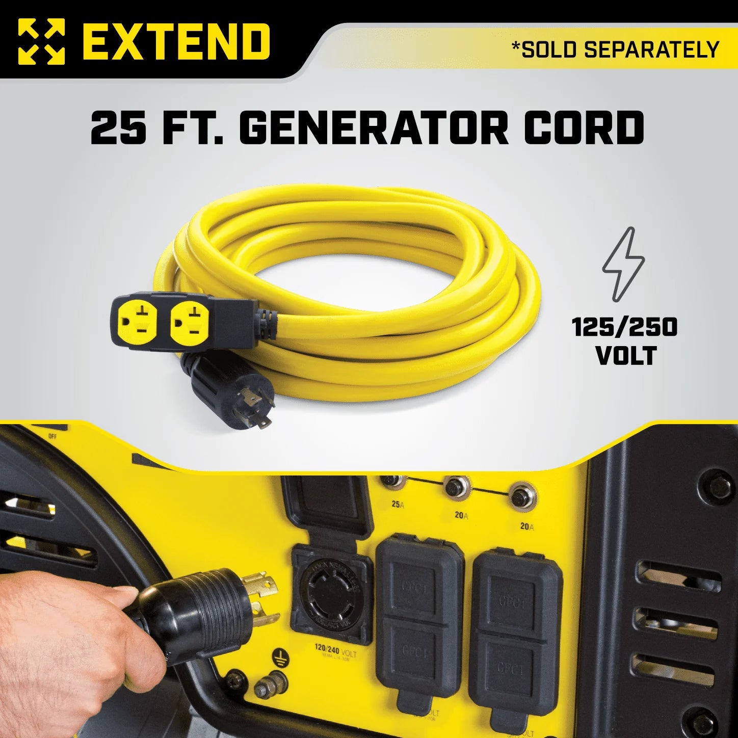 Dual Fuel Portable Generator with Wheel Kit F1725