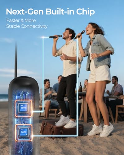 Dual Handheld Dynamic Wireless Microphone with Rechargeable Receiver E67333