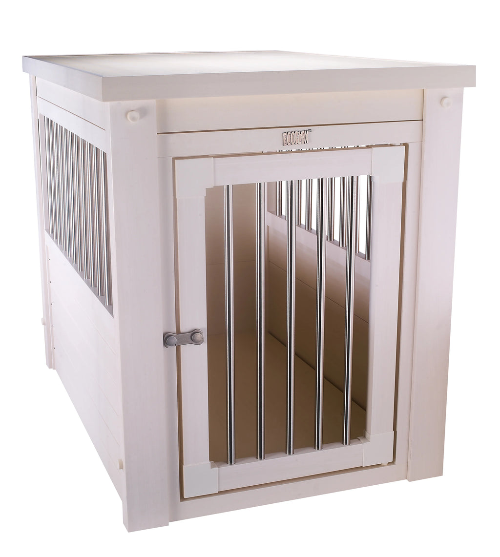 Antique White Medium Dog Crate End Table Z1204