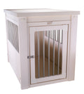 Antique White Medium Dog Crate End Table Z1204