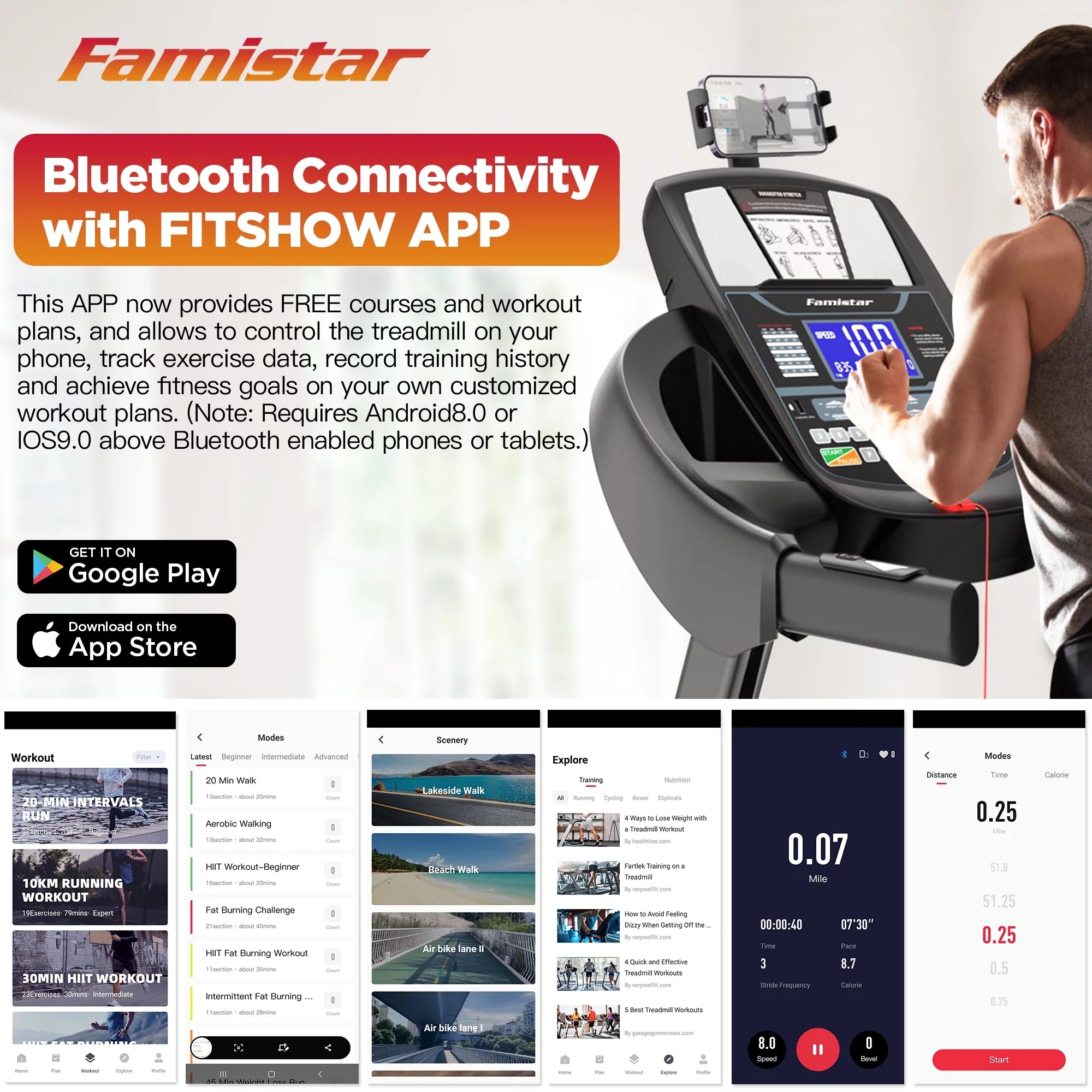 Portable Folding Treadmill 300 LB Capacity 15-Level Auto Incline W12665