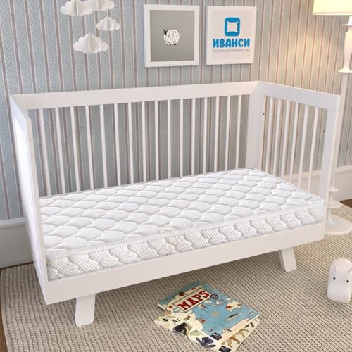 52" x 27.6" x 5" 100% Knitted Fabric Crib Mattress W304097