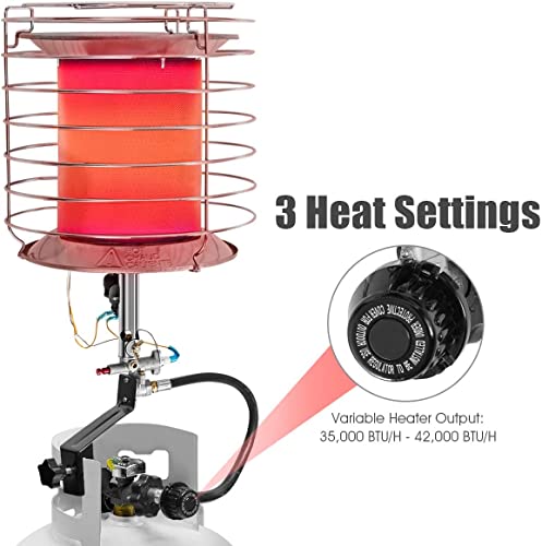 35,000-42,000 BTU Portable Propane Heater with Tip-over Switch & Safety Shut-off H4304