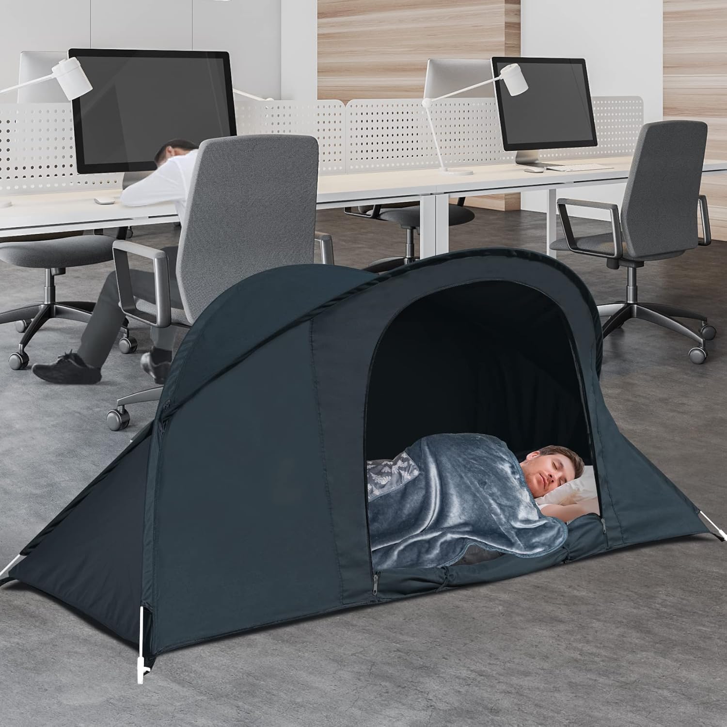 Grey Pop Up Portable One Person Bed Tents 75”x28”x31”H D86754