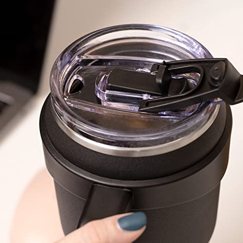 40oz Stainless Steel Double Wall Vacuum Insulated Tumbler With Handle And 2 in 1 Straw Lid Q404972