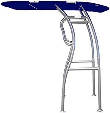 White Powder Coat - Black Canopy Collapsible Center Console Fishing Boat Canopy D134547