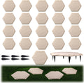 20 Packs 15.5 Inch Resin Beige Stepping Stones with Ground Stakes M8050