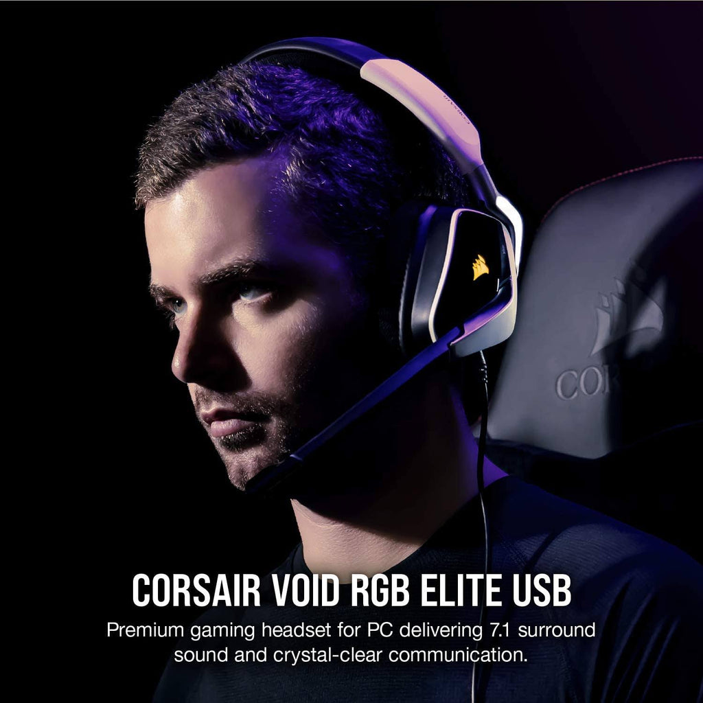 White USB Gaming Headset with 7.1 Surround Sound X5809