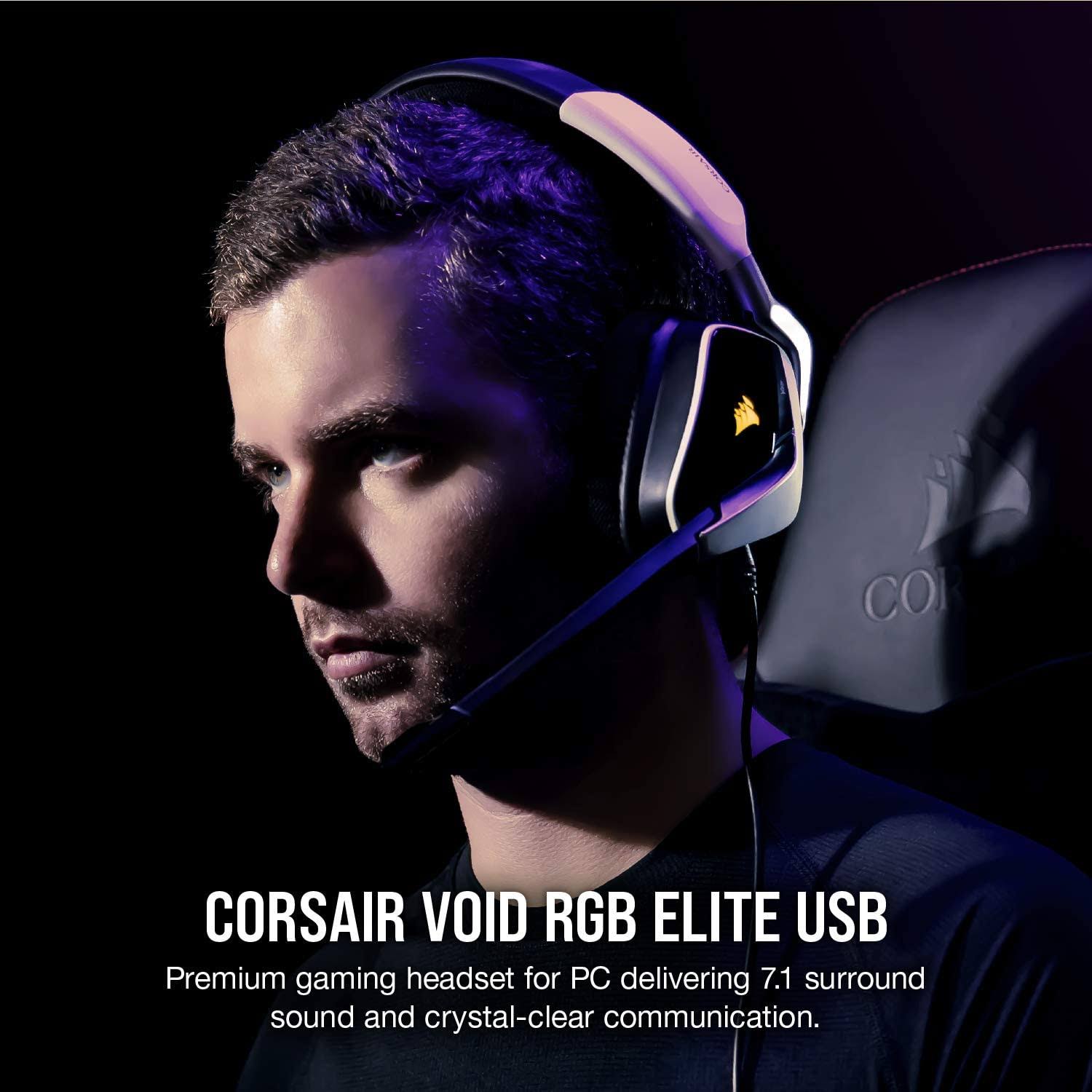 White USB Gaming Headset with 7.1 Surround Sound X5809