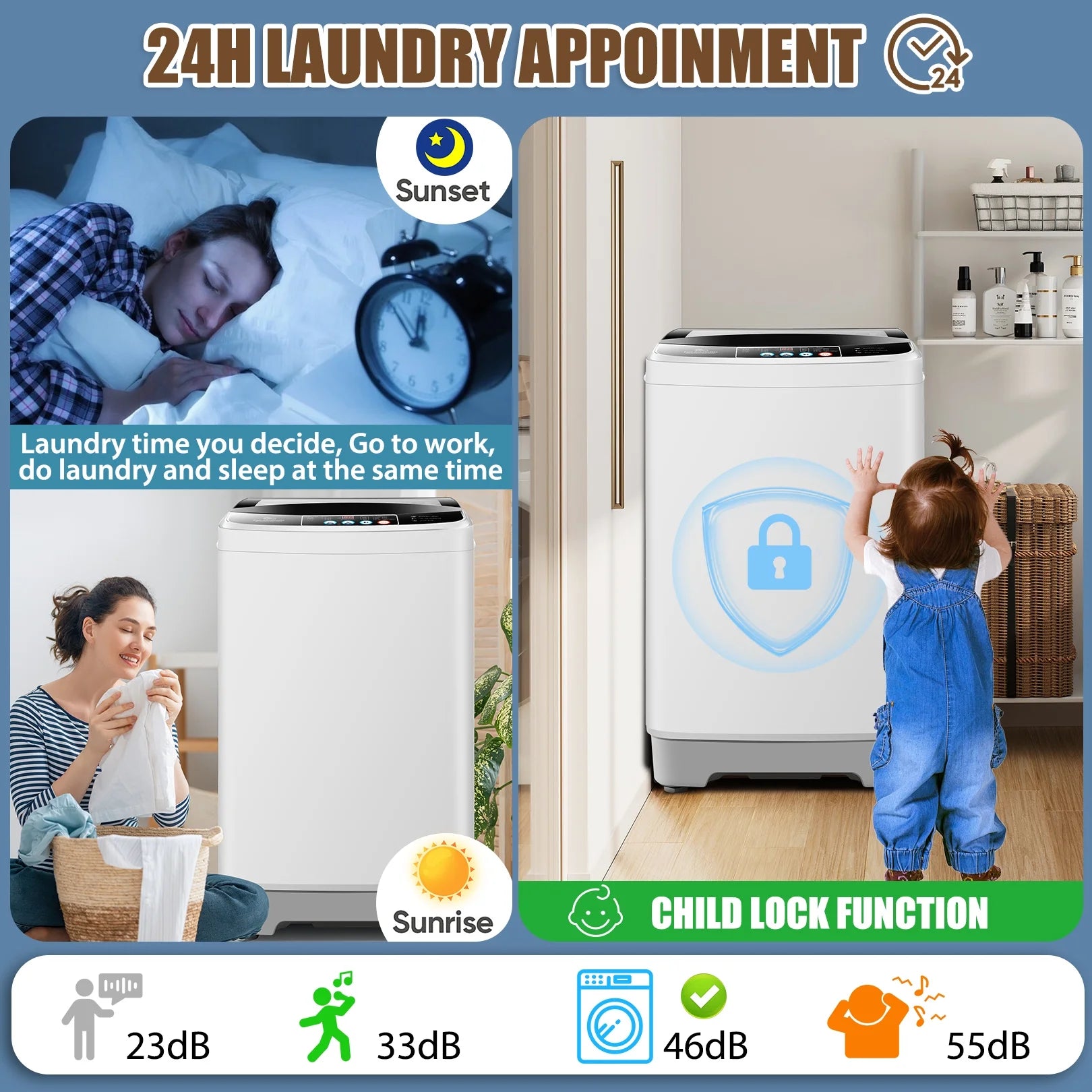17.8 lbs Fully Automatic Compact Washer and Dryer Combo with Glass Top K162