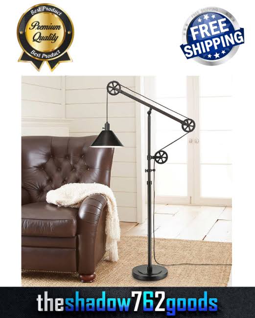 Blackened Bronze Floor Lamp with Pulley System S8576