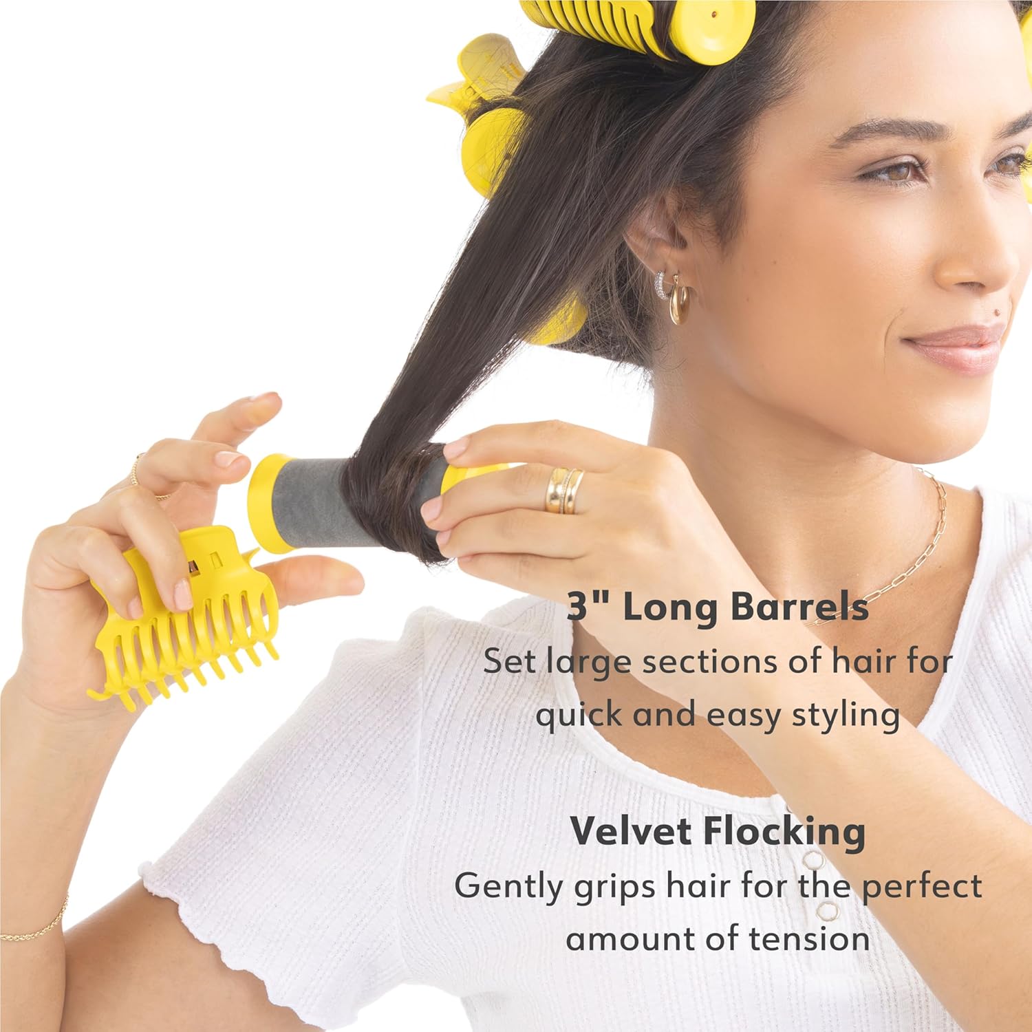 10 Rollers, 2 Sizes, Hot Rollers with Heat-Resistant Bag J67592