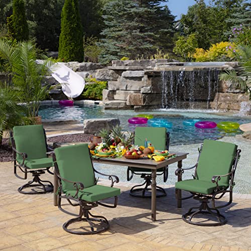 Sapphire Blue 20 in x 20 in Weather-Proof Patio Cushion W735455