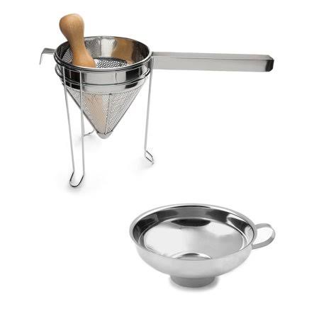 Stainless Steel Canning Bundle, Funnel and 3-Piece Chinois Set Q7951