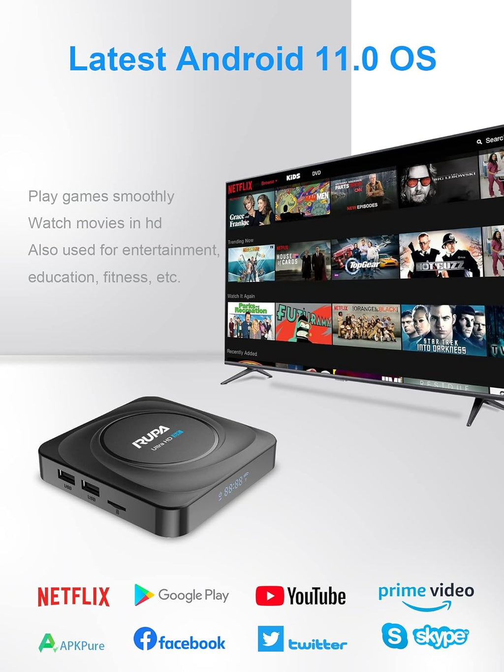 8GB RAM 128GB ROM Android TV Box O581