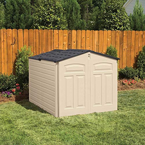 Beige/Brown 5 x 6.5 Ft Resin Outdoor Storage Shed L977