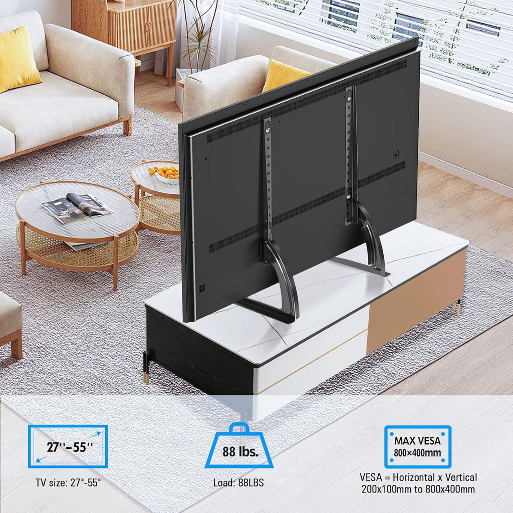 Universal Table Top TV Stand for 27-55 Inch LCD LED Flat Screen TVs, VESA 800x400mm, Holds up to 88lbs N2806