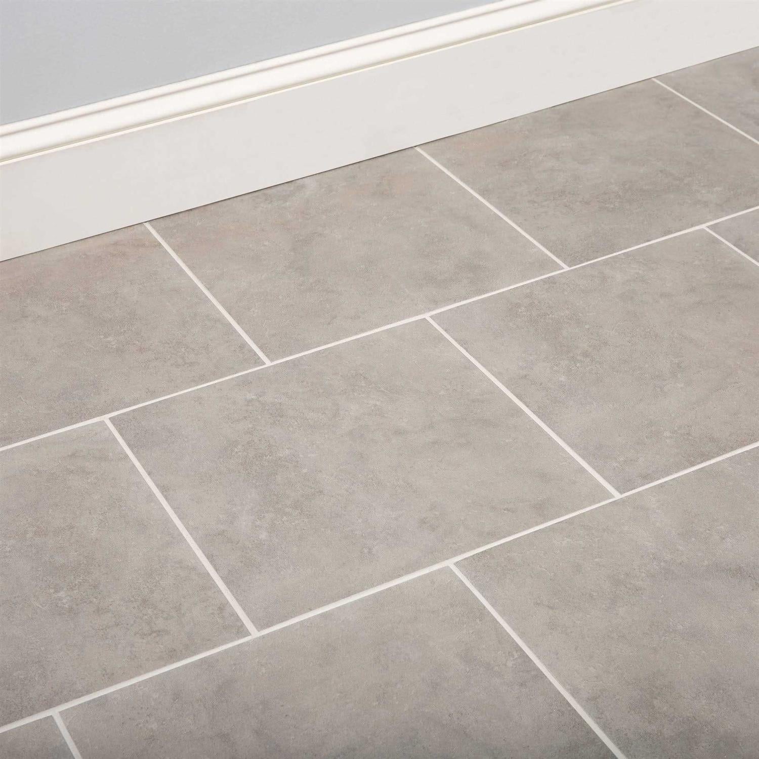 Gray 12-in x 12-in Glazed Ceramic Floor and Wall Tile P64924
