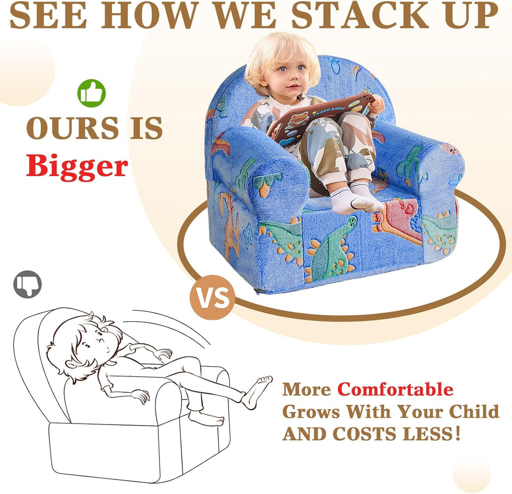 Glow in The Dark Dinosaur Toddler Plush Chair T1035