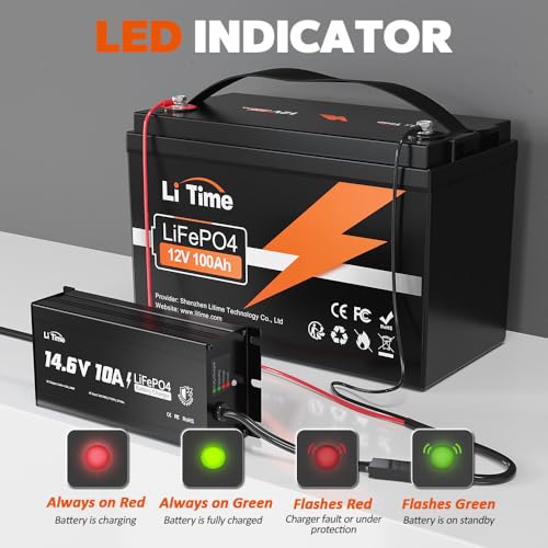 14.6V 10A LiFePO4 Onboard Charger with LED Indicator F9166
