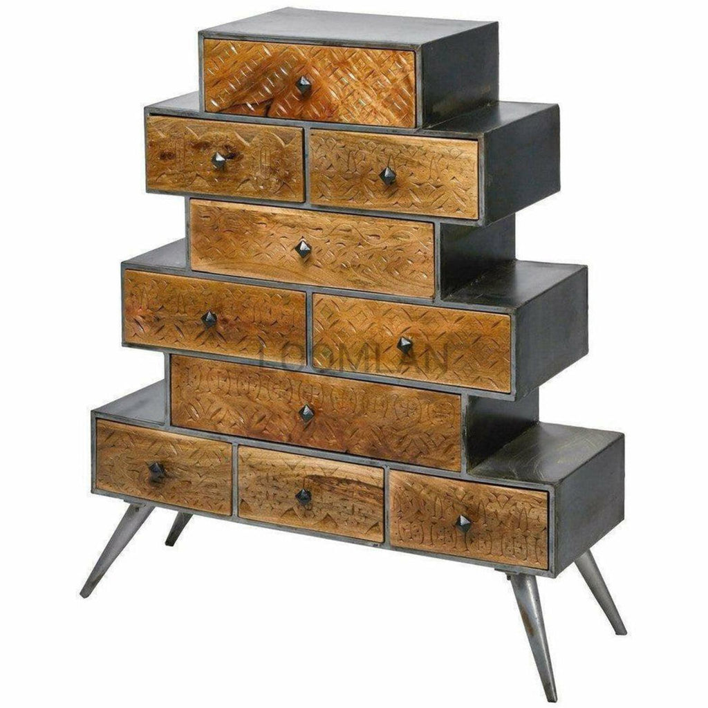 10 Drawer Wood Storage Cabinet M3811